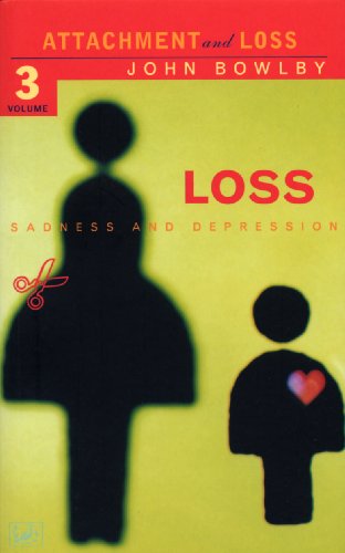 Book cover: “Loss” by John Bowlby, with silhouettes and red scissors.