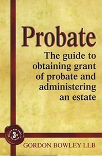 Book cover: "Probate" guide with red stripe and author name below.