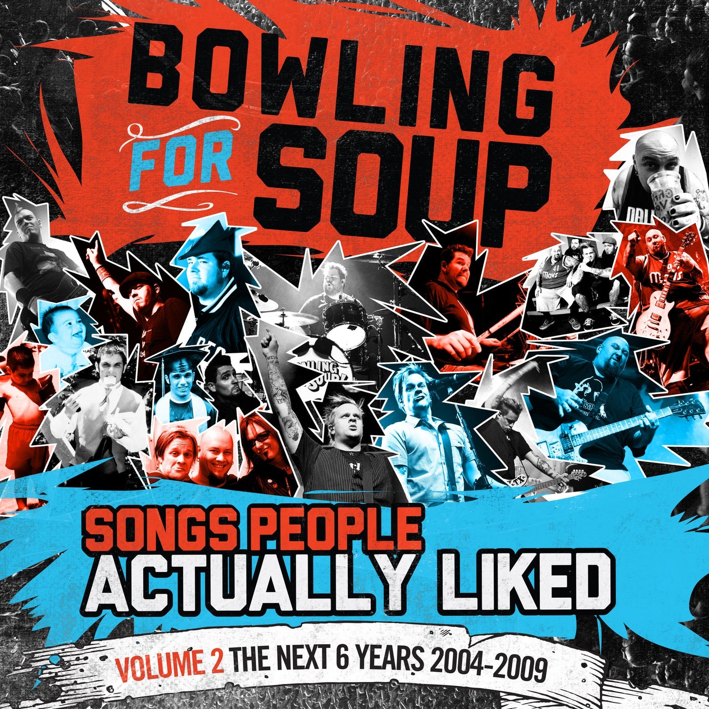 Bowling For Soup album cover featuring band members and musical instruments.
