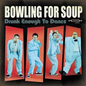 Bowling For Soup album cover featuring four men in light blue suits.