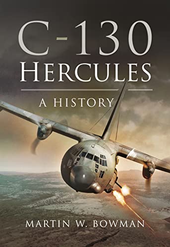 Book cover: C-130 Hercules military transport aircraft in flight.