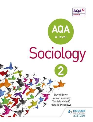 AQA Sociology A-level Book 2 cover with origami birds and text.