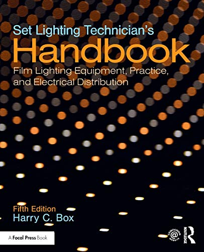 Book cover: “Set Lighting Technician’s Handbook,” fifth edition, with dot pattern.