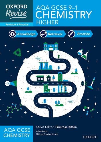 Oxford Revise AQA GCSE Chemistry Higher revision book cover with a stylized planet illustration.