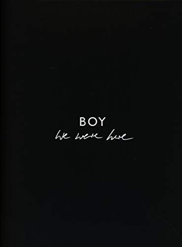 Black CD cover with white text reading "BOY we were here".