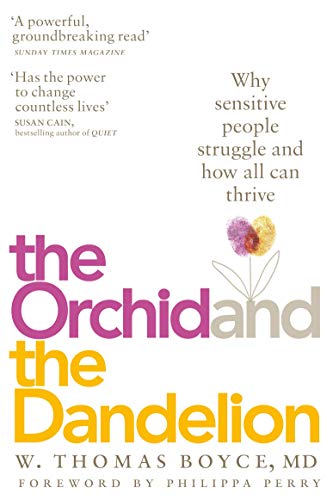 Book cover with title and a small illustration of an orchid and dandelion.