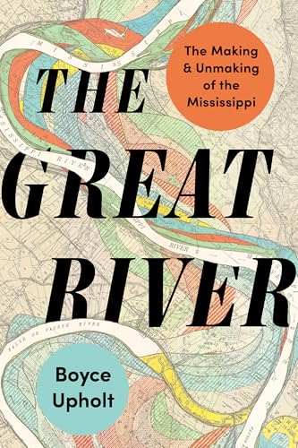 Book cover with map-like background and bold text: "The Great River".