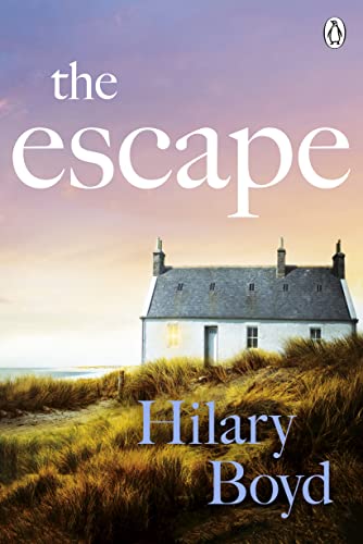 Book cover with coastal cottage scene and large white title text.