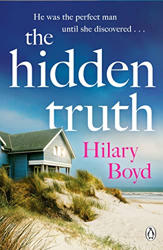 Book cover: "The Hidden Truth" by Hilary Boyd, coastal scene.