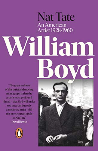 Book cover featuring a portrait of a man in a suit, Nat Tate biography.