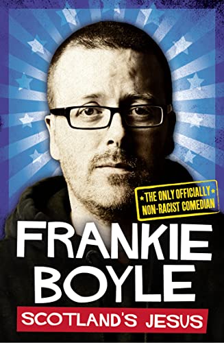 Book cover featuring Frankie Boyle, a pale man with glasses, against a blue starburst.