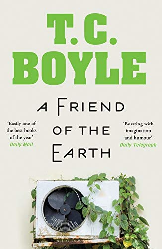 Book cover: "A Friend of the Earth" with an air conditioner and vines.