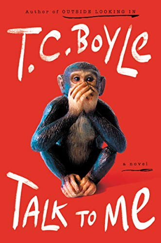 Red book cover with a monkey covering its mouth, title “Talk to Me.”