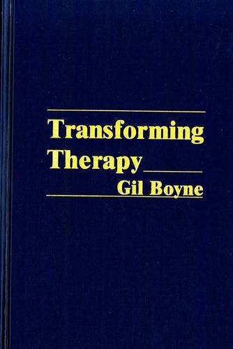 Dark blue book cover with gold text: "Transforming Therapy" by Gil Boyne.