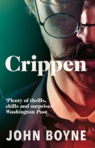 Book cover: close-up of a man with glasses and the title "Crippen".