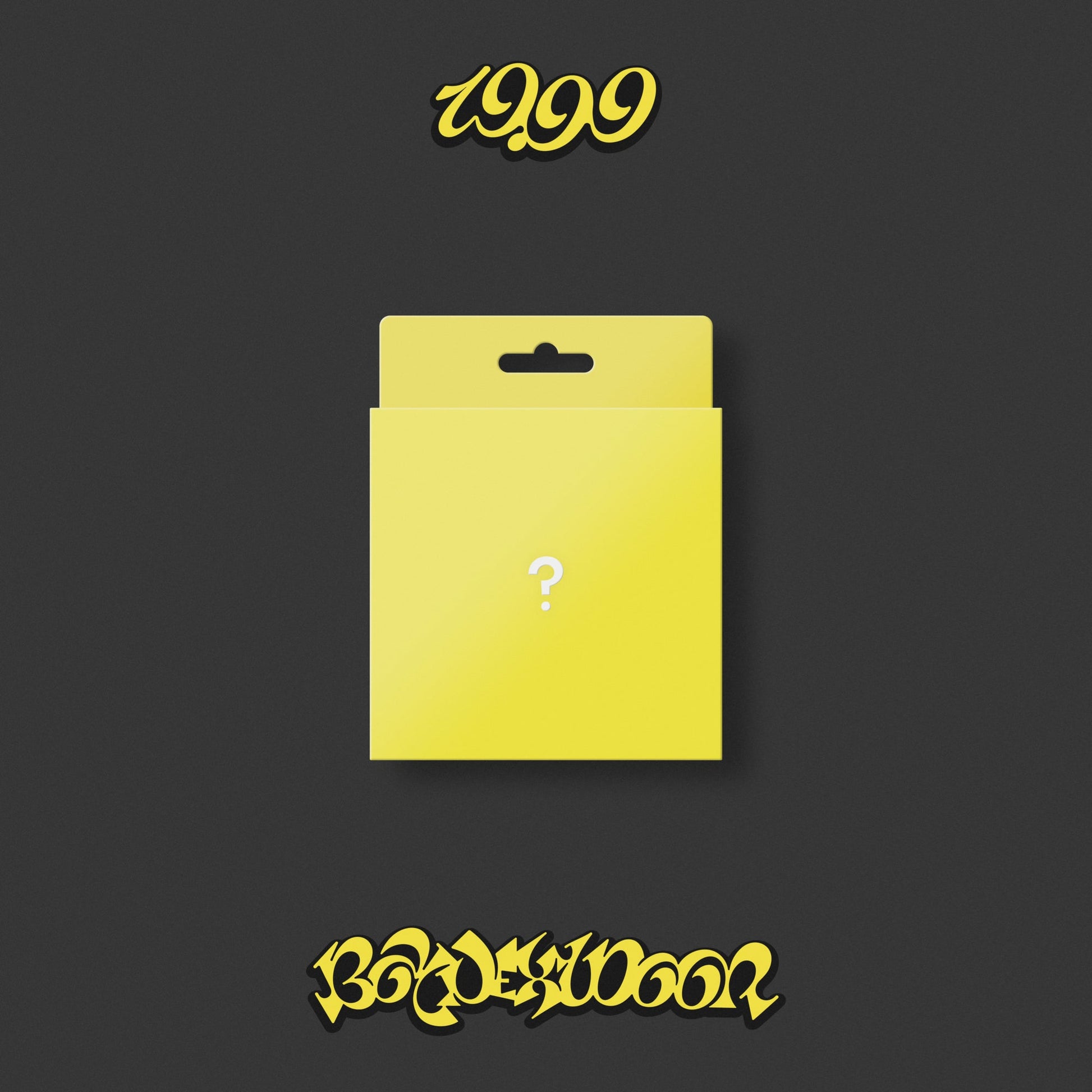 Yellow CD case with a question mark on a dark background.