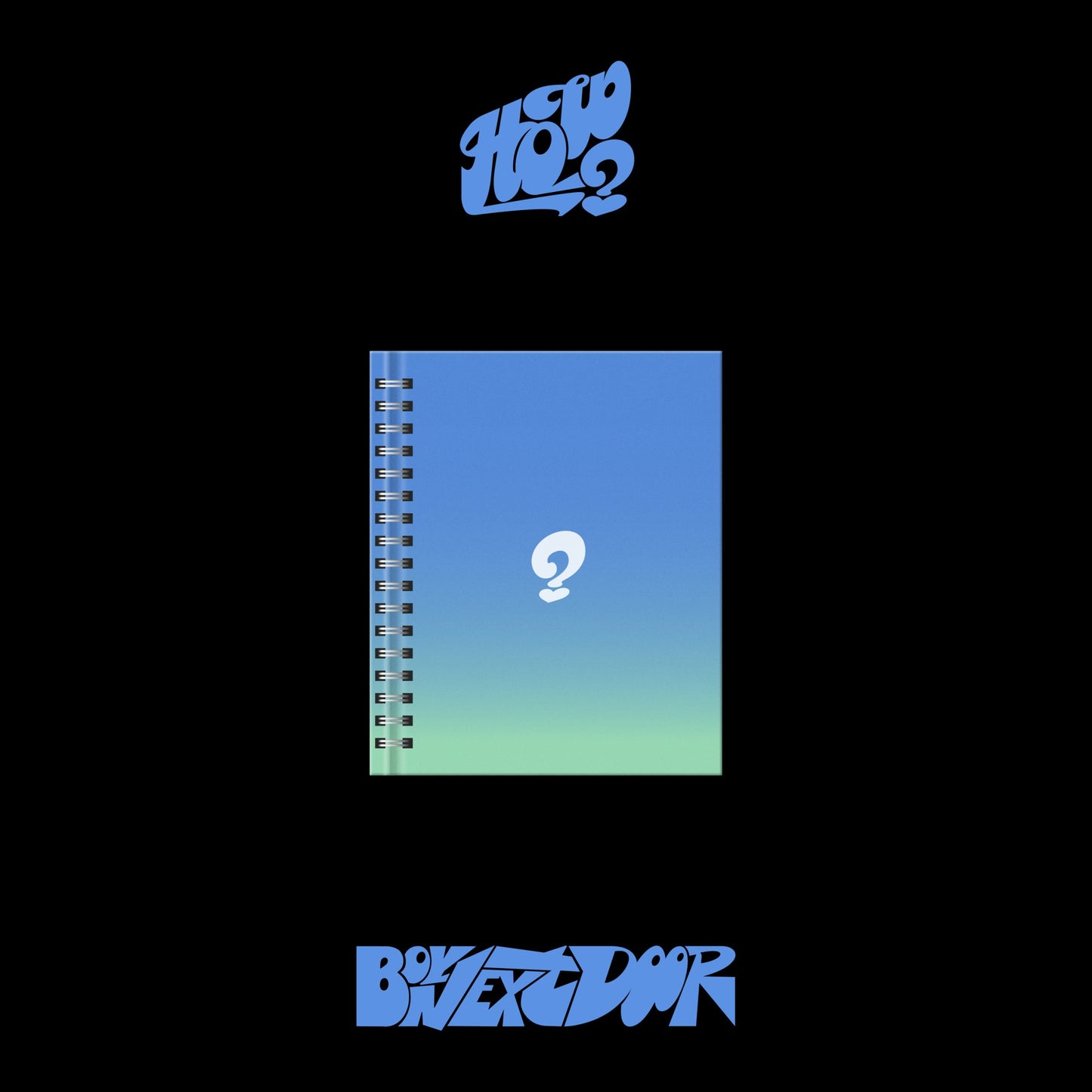 BOYNEXTDOOR album "HOW?" CD case with a question mark design.