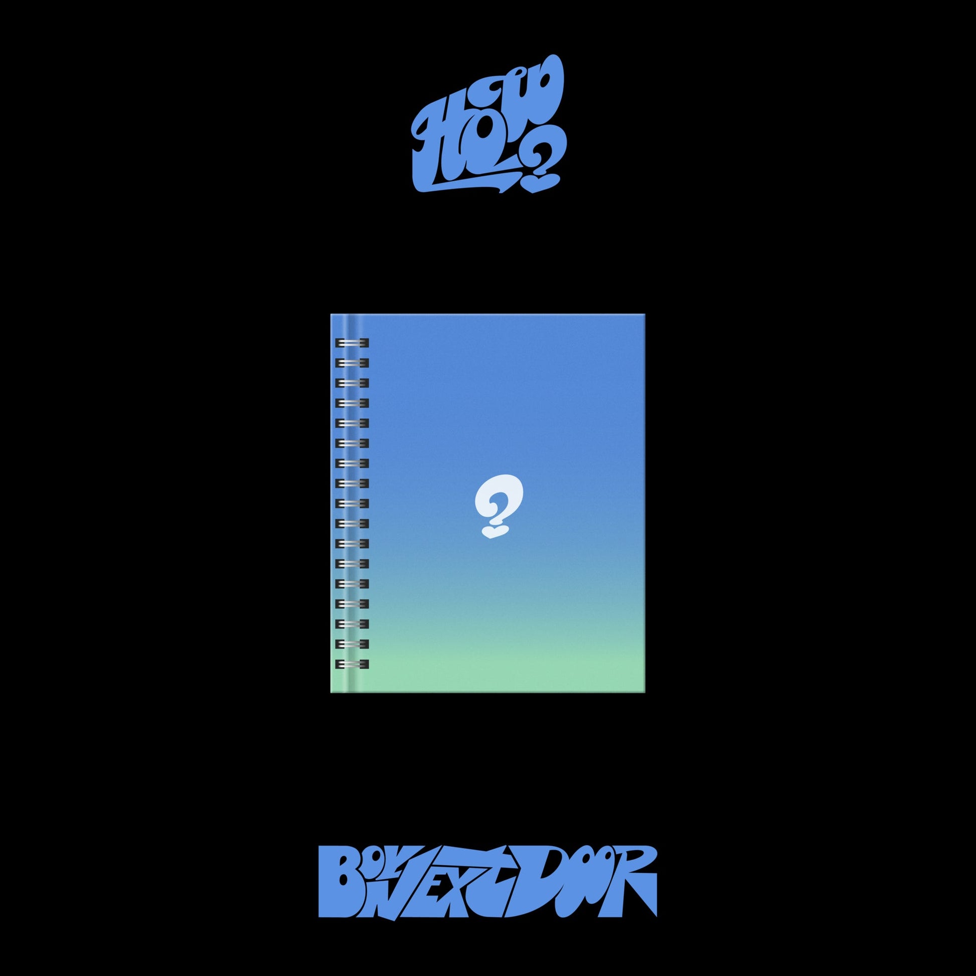 BOYNEXTDOOR album "HOW?" CD case with a question mark design.