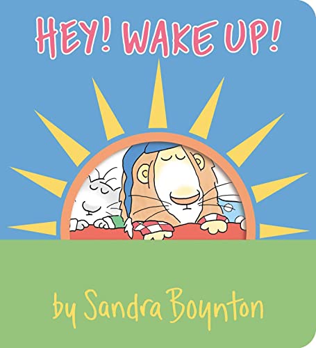 Book cover with a rising sun and sleeping animals peeking out.