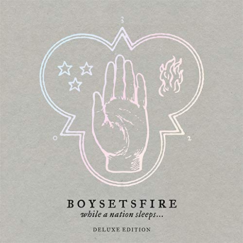 Boysetsfire album cover: hand, stars, and flames within a sketched outline.