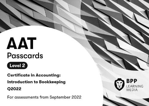 AAT Level 2 Bookkeeping Passcards cover with geometric gray background.