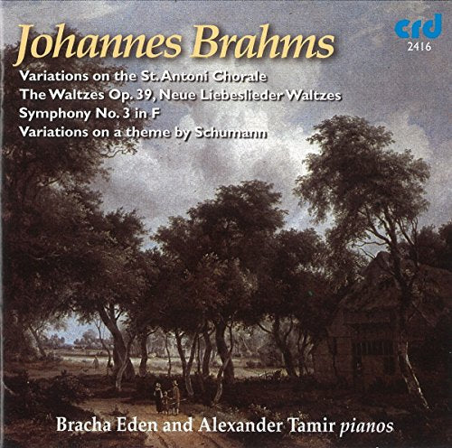 CD cover for Brahms’ piano works featuring a landscape painting.