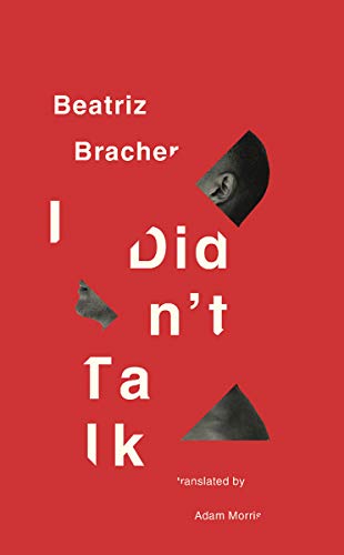 Book cover: red background, fragmented face, white text reading “I Didn’t Talk.”