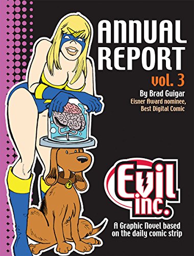 Comic book cover: blonde woman, dog, and brain in a jar.