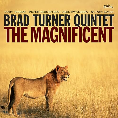 CD cover: Brad Turner Quintet’s “The Magnificent” with a lion image.