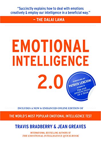 Book cover for Emotional Intelligence 2.0 by Travis Bradberry and Jean Greaves.