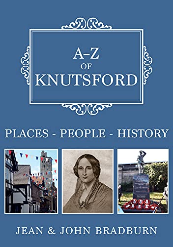 Book cover: “A-Z of Knutsford” with images of local scenes and portraits.