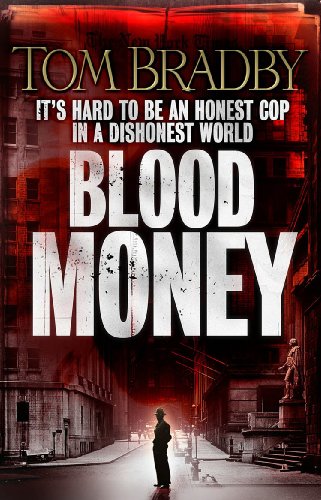 Book cover: “Blood Money” with a shadowy street scene and red tones.