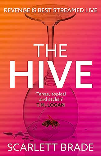 Book cover: "The Hive" with a wine glass containing a bee.