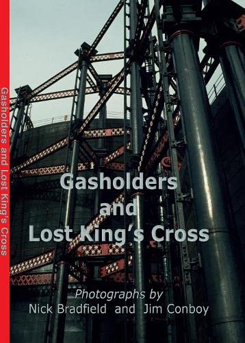 Book cover: industrial gas holders structure, red and grey tones.