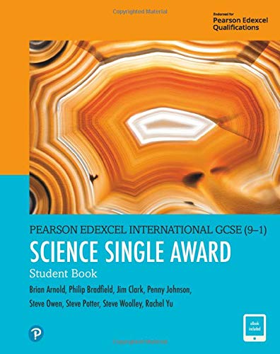 Textbook cover with agate stone image and “Science Single Award” title.