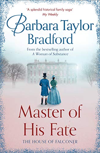Book cover: Victorian couple before a large manor house in mist.