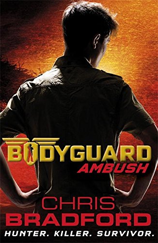 "Book cover featuring a man with back to camera, against a red and orange background."