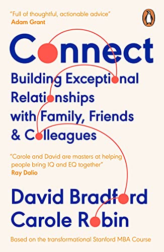 Book cover for "Connect" by David Bradford and Carole Robin, blue and red text.