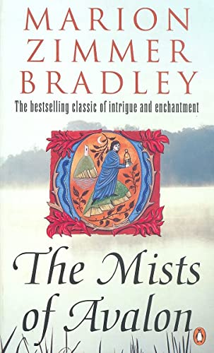 Book cover for The Mists of Avalon featuring a medieval-style illustration of a woman.