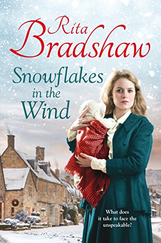 Book cover: woman holding a baby in a snowy village scene.