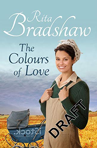 Book cover: woman in 1940s attire with baby carriage, title "The Colours of Love".