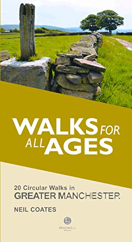 Book cover depicting a stone wall and green fields, titled “Walks for All Ages”.