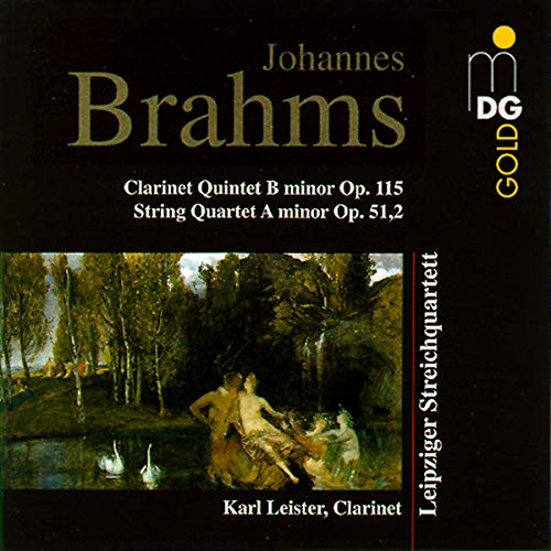 CD cover for Johannes Brahms’ Clarinet Quintet and String Quartet.