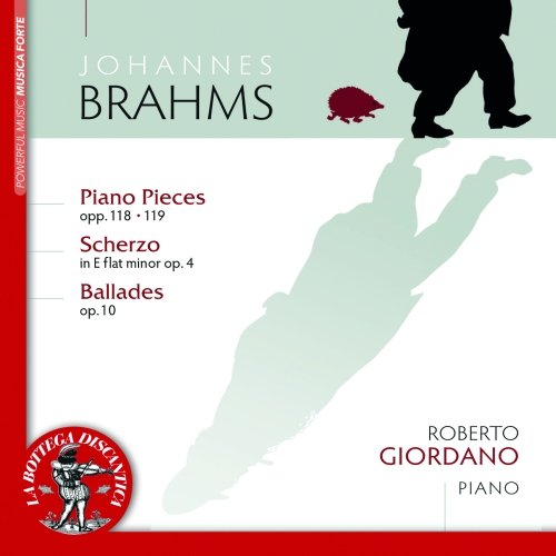 CD cover for Johannes Brahms piano pieces performed by Roberto Giordano.