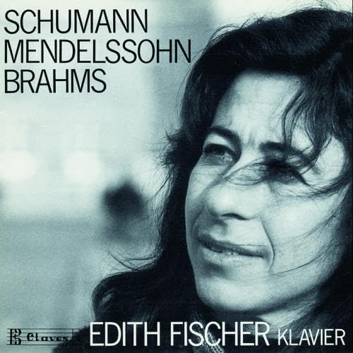 CD cover featuring a portrait of pianist Edith Fischer, composers’ names.