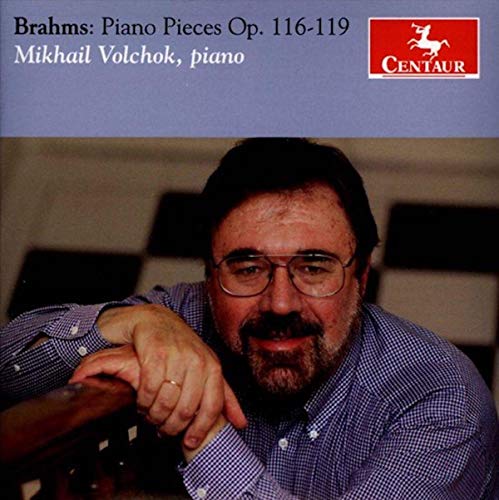 CD cover featuring pianist Mikhail Volchok and text: Brahms, Piano Pieces.