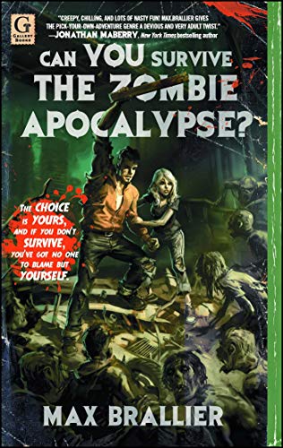 Book cover depicting a man and woman fighting zombies in a green, chaotic scene.