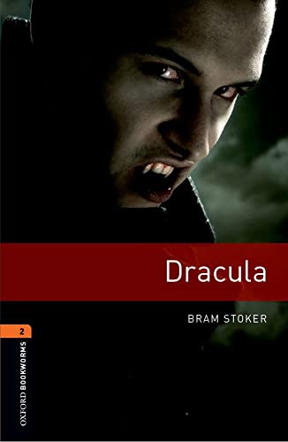 Book cover for "Dracula" featuring a close-up of a man with fangs.