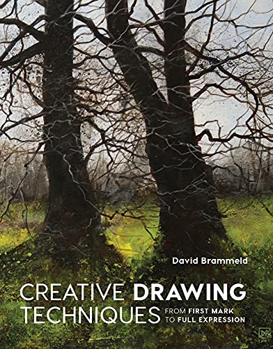 Book cover depicting a forest scene and title “Creative Drawing Techniques”.