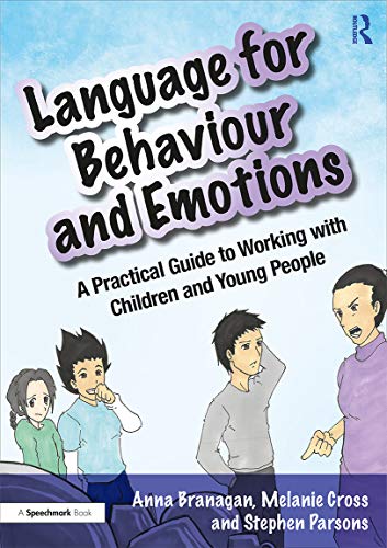 Book cover titled Language for Behaviour and Emotions featuring illustrations of four young people.